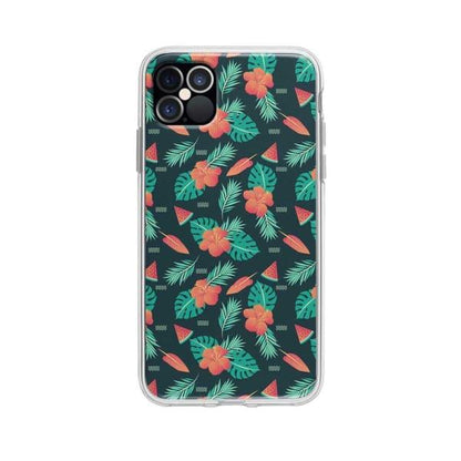 Coque Pour iPhone 12 Pro Max Été Floral - Coque Wiqeo 10€-15€, Estelle Adam, Feuilles, Fleur, iPhone 12 Pro Max, Motif Wiqeo, Déstockeur de Coques Pour iPhone