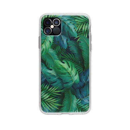 Coque Pour iPhone 12 Pro Max Feuillage Tropical - Coque Wiqeo 10€-15€, Estelle Adam, Feuilles, iPhone 12 Pro Max, Motif Wiqeo, Déstockeur de Coques Pour iPhone