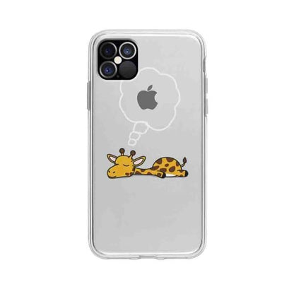 Coque Pour iPhone 12 Pro Max Girafe Endormie - Coque Wiqeo 10€-15€, Animaux, Estelle Adam, Illustration, iPhone 12 Pro Max Wiqeo, Déstockeur de Coques Pour iPhone