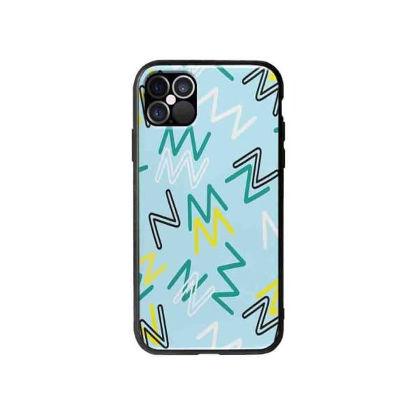 Coque Pour iPhone 12 Pro Max Gribouillis Géométrique - Coque Wiqeo 10€-15€, Estelle Adam, iPhone 12 Pro Max, Motif Wiqeo, Déstockeur de Coques Pour iPhone