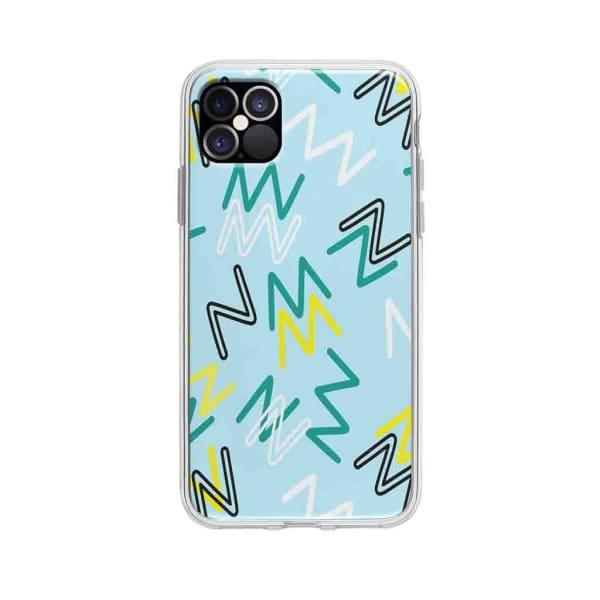 Coque Pour iPhone 12 Pro Max Gribouillis Géométrique - Coque Wiqeo 10€-15€, Estelle Adam, iPhone 12 Pro Max, Motif Wiqeo, Déstockeur de Coques Pour iPhone