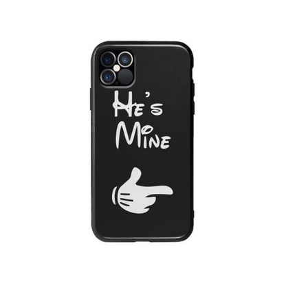 Coque Pour iPhone 12 Pro Max "He's Mine" - Coque Wiqeo 10€-15€, Couple, iPhone 12 Pro Max, Mireille Lachapelle Wiqeo, Déstockeur de Coques Pour iPhone