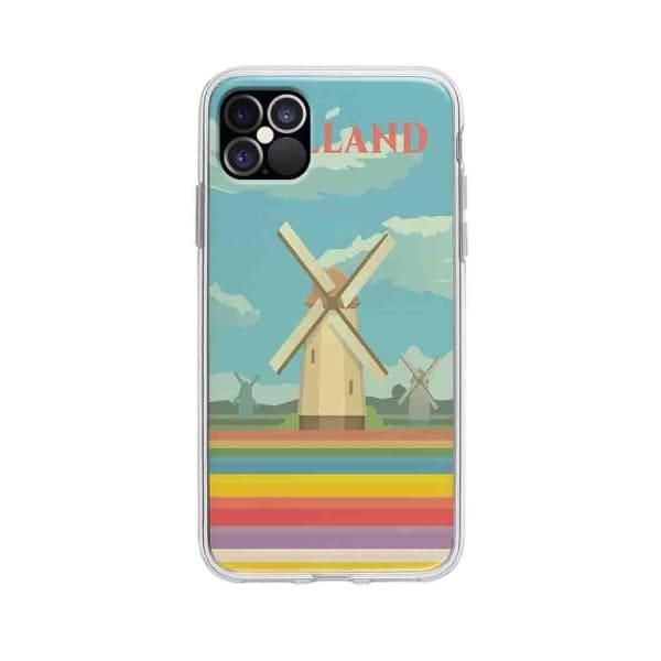 Coque Pour iPhone 12 Pro Max Hollande - Coque Wiqeo 10€-15€, Illustration, iPhone 12 Pro Max, Robert Guillory, Voyage Wiqeo, Déstockeur de Coques Pour iPhone