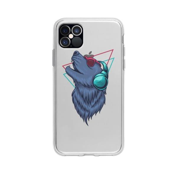 Coque Pour iPhone 12 Pro Max Loup Extatique - Coque Wiqeo 10€-15€, Estelle Adam, Illustration, iPhone 12 Pro Max, Motif Wiqeo, Déstockeur de Coques Pour iPhone