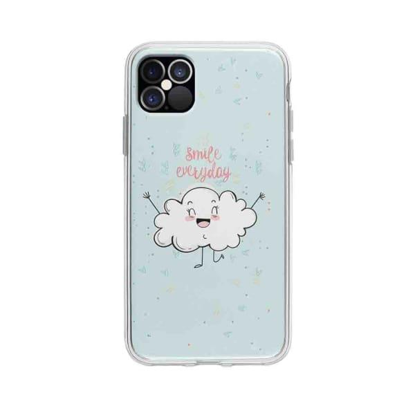 Coque Pour iPhone 12 Pro Max Nuage Souriant - Coque Wiqeo 10€-15€, Géraud Fournier, Illustration, iPhone 12 Pro Max, Mignon Wiqeo, Déstockeur de Coques Pour iPhone