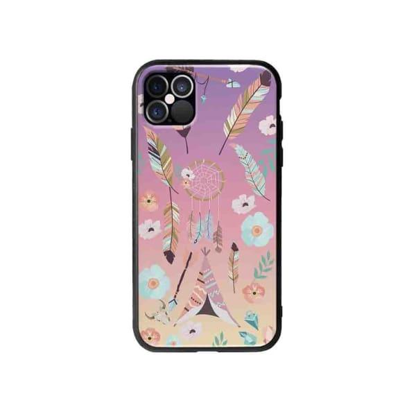 Coque Pour iPhone 12 Pro Max Ornements Boho - Coque Wiqeo 10€-15€, Estelle Adam, Illustration, iPhone 12 Pro Max Wiqeo, Déstockeur de Coques Pour iPhone