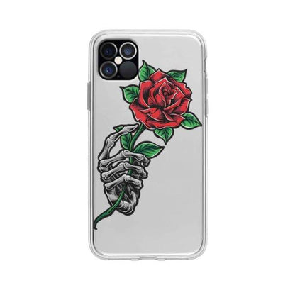 Coque Pour iPhone 12 Pro Max Rose Squelette - Coque Wiqeo 10€-15€, Albert Dupont, Fleur, iPhone 12 Pro Max, Squelette Wiqeo, Déstockeur de Coques Pour iPhone