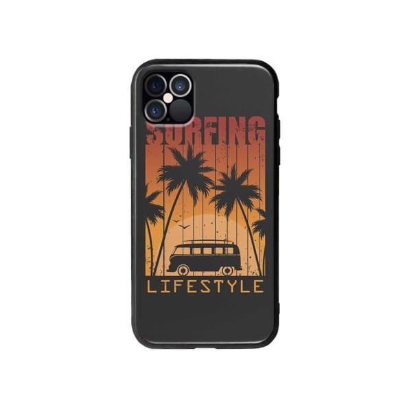 Coque Pour iPhone 12 Pro Max "Surfing Lifestyle" - Coque Wiqeo 10€-15€, Estelle Adam, Illustration, iPhone 12 Pro Max, Motif Wiqeo, Déstockeur de Coques Pour iPhone