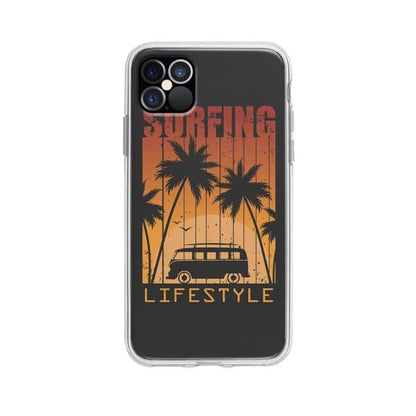 Coque Pour iPhone 12 Pro Max "Surfing Lifestyle" - Coque Wiqeo 10€-15€, Estelle Adam, Illustration, iPhone 12 Pro Max, Motif Wiqeo, Déstockeur de Coques Pour iPhone