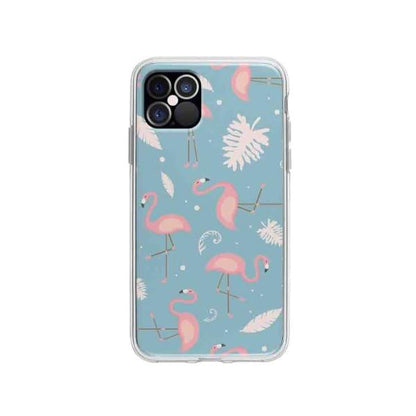 Coque Pour iPhone 12 Pro Motif Flamant Rose - Coque Wiqeo 10€-15€, Estelle Adam, Feuilles, iPhone 12 Pro, Motif Wiqeo, Déstockeur de Coques Pour iPhone