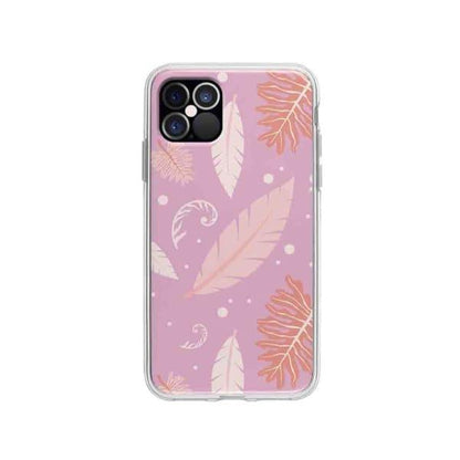 Coque Pour iPhone 12 Pro Nature Rose - Coque Wiqeo 10€-15€, Estelle Adam, Feuilles, iPhone 12 Pro, Motif Wiqeo, Déstockeur de Coques Pour iPhone