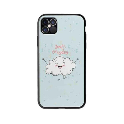 Coque Pour iPhone 12 Pro Nuage Souriant - Coque Wiqeo 10€-15€, Géraud Fournier, Illustration, iPhone 12 Pro, Mignon Wiqeo, Déstockeur de Coques Pour iPhone