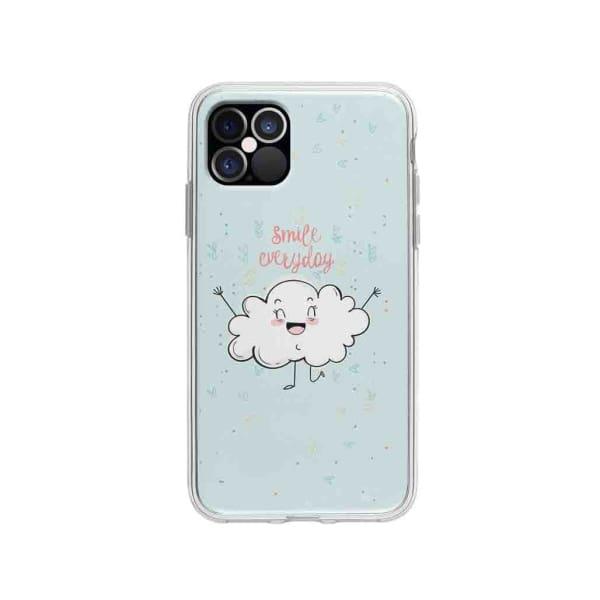 Coque Pour iPhone 12 Pro Nuage Souriant - Coque Wiqeo 10€-15€, Géraud Fournier, Illustration, iPhone 12 Pro, Mignon Wiqeo, Déstockeur de Coques Pour iPhone