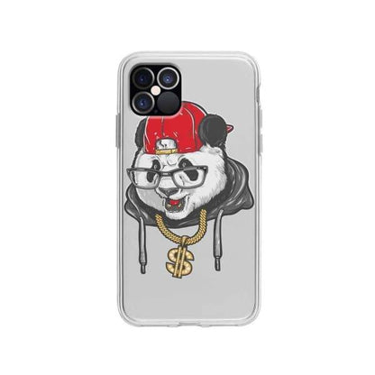 Coque Pour iPhone 12 Pro Panda Hiphop - Coque Wiqeo 10€-15€, Animaux, Estelle Adam, Illustration, iPhone 12 Pro Wiqeo, Déstockeur de Coques Pour iPhone