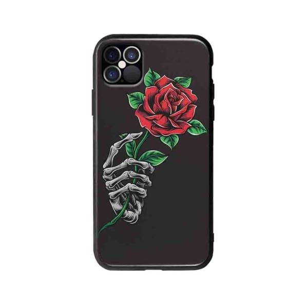 Coque Pour iPhone 12 Pro Rose Squelette - Coque Wiqeo 10€-15€, Albert Dupont, Fleur, iPhone 12 Pro, Squelette Wiqeo, Déstockeur de Coques Pour iPhone