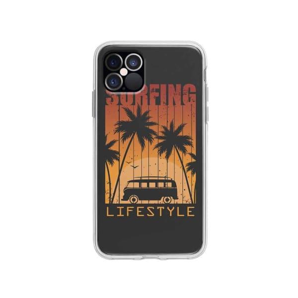 Coque Pour iPhone 12 Pro "Surfing Lifestyle" - Coque Wiqeo 10€-15€, Estelle Adam, Illustration, iPhone 12 Pro, Motif Wiqeo, Déstockeur de Coques Pour iPhone