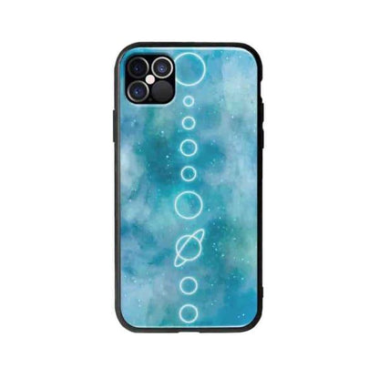 Coque Pour iPhone 12 Pro Système Solaire Néon - Coque Wiqeo 10€-15€, Estelle Adam, Illustration, iPhone 12 Pro, Motif Wiqeo, Déstockeur de Coques Pour iPhone