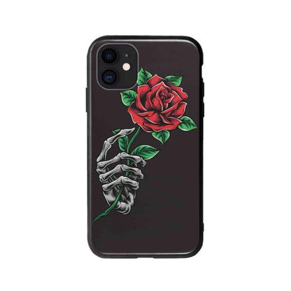 Coque Pour iPhone 12 Rose Squelette - Coque Wiqeo 10€-15€, Albert Dupont, Fleur, iPhone 12, Squelette Wiqeo, Déstockeur de Coques Pour iPhone