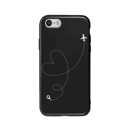 Coque Pour iPhone 5 Avion Cœur - Coque Wiqeo 5€-10€, Estelle Adam, Illustration, iPhone 5 Wiqeo, Déstockeur de Coques Pour iPhone