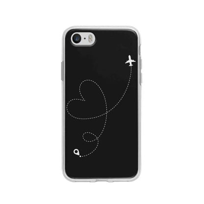 Coque Pour iPhone 5 Avion Cœur - Coque Wiqeo 5€-10€, Estelle Adam, Illustration, iPhone 5 Wiqeo, Déstockeur de Coques Pour iPhone