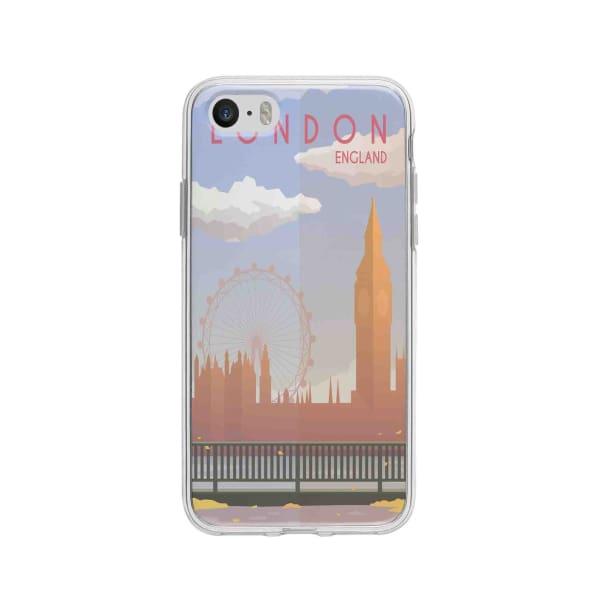 Coque Pour iPhone 5 Big Ben & London Eye - Coque Wiqeo 5€-10€, Estelle Adam, Illustration, iPhone 5, Voyage Wiqeo, Déstockeur de Coques Pour iPhone