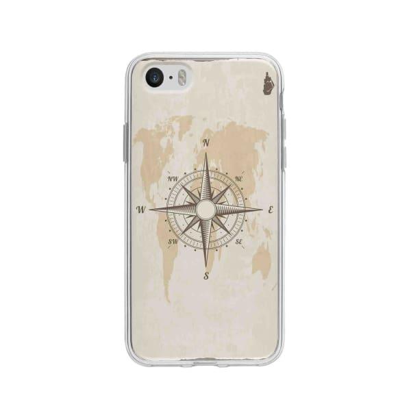 Coque Pour iPhone 5 Boussole Nautique - Coque Wiqeo 5€-10€, Estelle Adam, Illustration, iPhone 5 Wiqeo, Déstockeur de Coques Pour iPhone