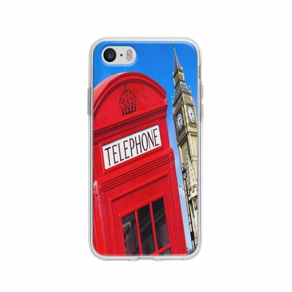 Coque Pour iPhone 5 Cabine Téléphonique - Coque Wiqeo 5€-10€, Estelle Adam, Illustration, iPhone 5, U.K. Wiqeo, Déstockeur de Coques Pour iPhone