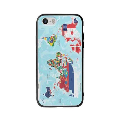 Coque Pour iPhone 5 Carte du Monde - Coque Wiqeo 5€-10€, Estelle Adam, Illustration, iPhone 5 Wiqeo, Déstockeur de Coques Pour iPhone