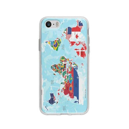 Coque Pour iPhone 5 Carte du Monde - Coque Wiqeo 5€-10€, Estelle Adam, Illustration, iPhone 5 Wiqeo, Déstockeur de Coques Pour iPhone