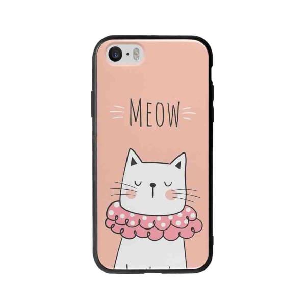 Coque Pour iPhone 5 Chat Meow - Coque Wiqeo 5€-10€, Animaux, Géraud Fournier, iPhone 5, Mignon Wiqeo, Déstockeur de Coques Pour iPhone