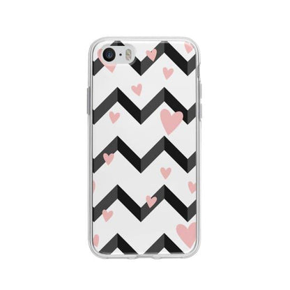 Coque Pour iPhone 5 Cœurs Motif Noir et Blanc - Coque Wiqeo 5€-10€, Cœurs, Estelle Adam, iPhone 5, Motif Wiqeo, Déstockeur de Coques Pour iPhone