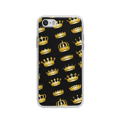 Coque Pour iPhone 5 Couronnes Dorées - Coque Wiqeo 5€-10€, Estelle Adam, iPhone 5, Motif Wiqeo, Déstockeur de Coques Pour iPhone