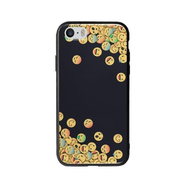 Coque Pour iPhone 5 Emojis Tombants - Coque Wiqeo 5€-10€, Estelle Adam, iPhone 5, Motif Wiqeo, Déstockeur de Coques Pour iPhone