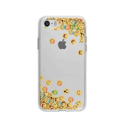 Coque Pour iPhone 5 Emojis Tombants - Coque Wiqeo 5€-10€, Estelle Adam, iPhone 5, Motif Wiqeo, Déstockeur de Coques Pour iPhone