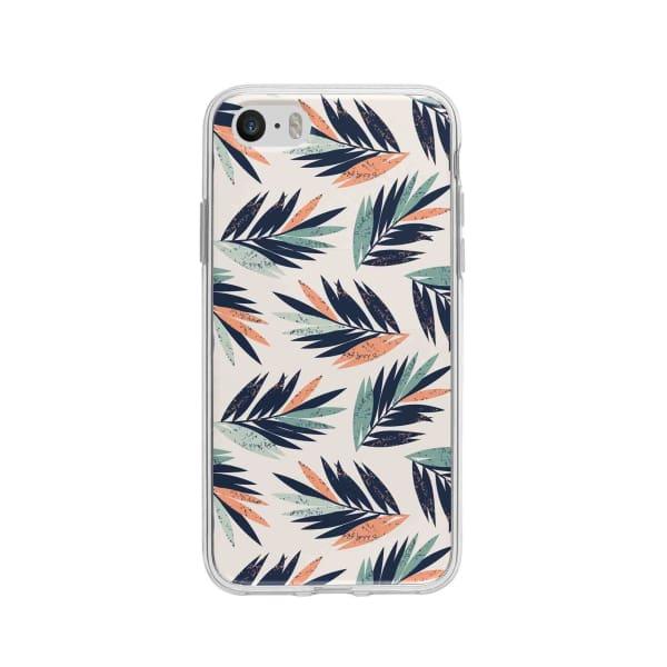 Coque Pour iPhone 5 Feuilles Tropicales - Coque Wiqeo 5€-10€, Estelle Adam, Feuilles, iPhone 5, Motif Wiqeo, Déstockeur de Coques Pour iPhone