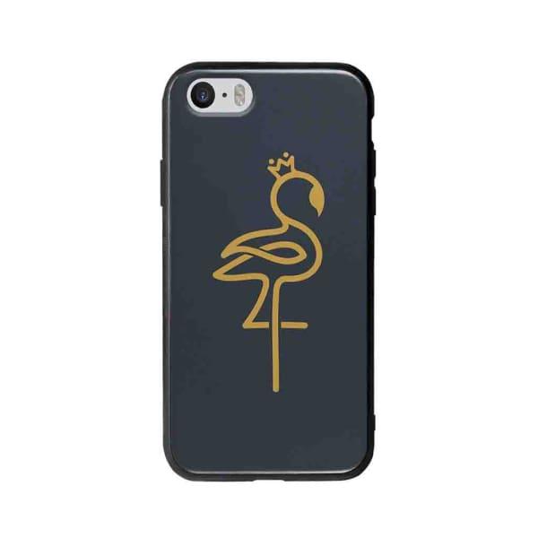 Coque Pour iPhone 5 Flamant Rose Linéaire - Coque Wiqeo 5€-10€, Animaux, Estelle Adam, iPhone 5, Motif Wiqeo, Déstockeur de Coques Pour iPhone