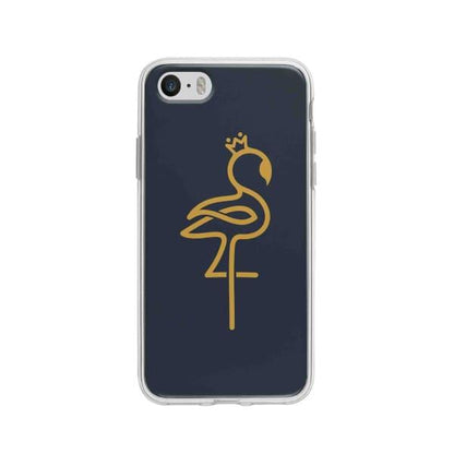 Coque Pour iPhone 5 Flamant Rose Linéaire - Coque Wiqeo 5€-10€, Animaux, Estelle Adam, iPhone 5, Motif Wiqeo, Déstockeur de Coques Pour iPhone