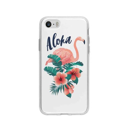 Coque Pour iPhone 5 Flamant Rose Tropical - Coque Wiqeo 5€-10€, Estelle Adam, Feuilles, iPhone 5, Motif Wiqeo, Déstockeur de Coques Pour iPhone