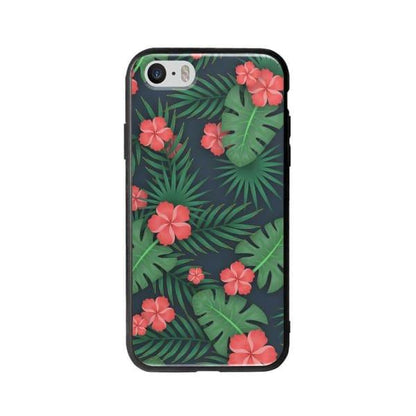 Coque Pour iPhone 5 Flore Exotique - Coque Wiqeo 5€-10€, Estelle Adam, Feuilles, Fleur, iPhone 5, Motif Wiqeo, Déstockeur de Coques Pour iPhone