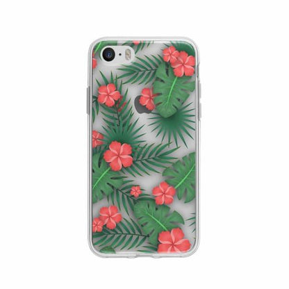 Coque Pour iPhone 5 Flore Exotique - Coque Wiqeo 5€-10€, Estelle Adam, Feuilles, Fleur, iPhone 5, Motif Wiqeo, Déstockeur de Coques Pour iPhone