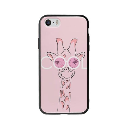 Coque Pour iPhone 5 Girafe Cool - Coque Wiqeo 5€-10€, Animaux, Estelle Adam, Illustration, iPhone 5 Wiqeo, Déstockeur de Coques Pour iPhone