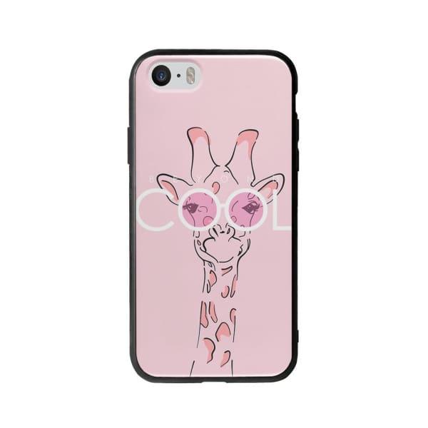 Coque Pour iPhone 5 Girafe Cool - Coque Wiqeo 5€-10€, Animaux, Estelle Adam, Illustration, iPhone 5 Wiqeo, Déstockeur de Coques Pour iPhone