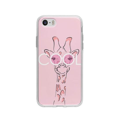 Coque Pour iPhone 5 Girafe Cool - Coque Wiqeo 5€-10€, Animaux, Estelle Adam, Illustration, iPhone 5 Wiqeo, Déstockeur de Coques Pour iPhone