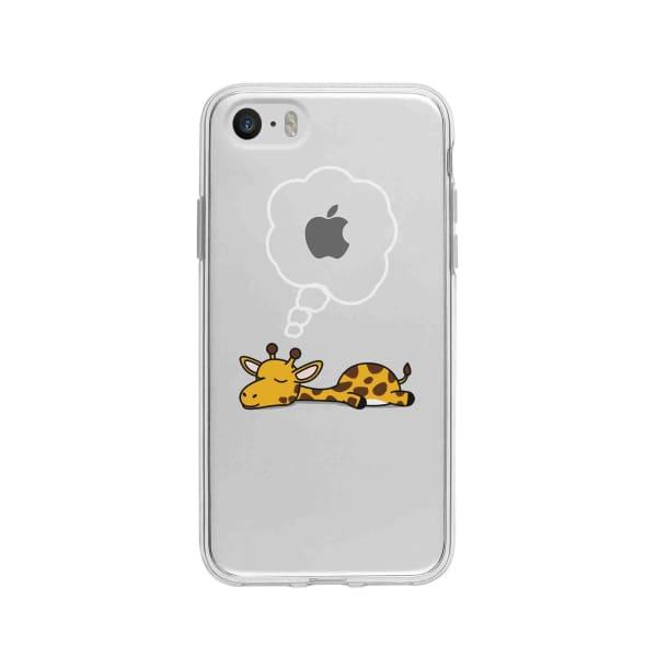 Coque Pour iPhone 5 Girafe Endormie - Coque Wiqeo 5€-10€, Animaux, Estelle Adam, Illustration, iPhone 5 Wiqeo, Déstockeur de Coques Pour iPhone