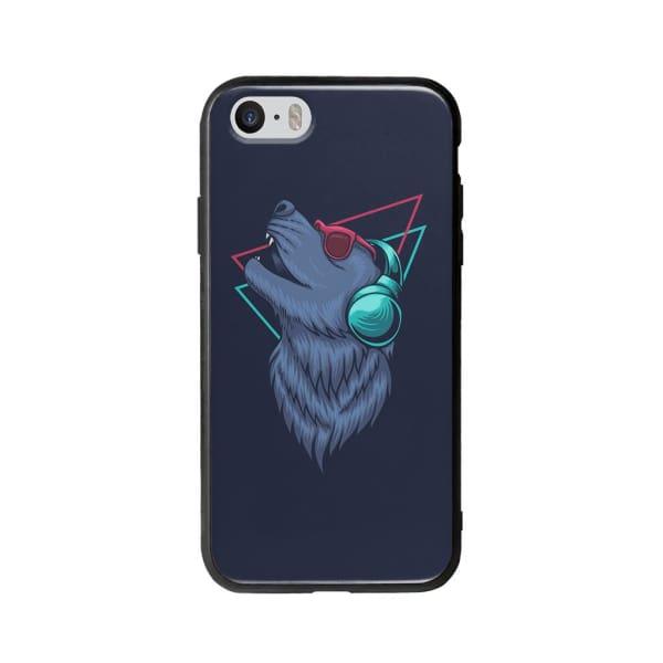 Coque Pour iPhone 5 Loup Extatique - Coque Wiqeo 5€-10€, Estelle Adam, Illustration, iPhone 5, Motif Wiqeo, Déstockeur de Coques Pour iPhone