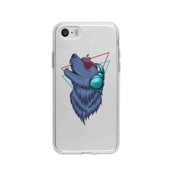 Coque Pour iPhone 5 Loup Extatique - Coque Wiqeo 5€-10€, Estelle Adam, Illustration, iPhone 5, Motif Wiqeo, Déstockeur de Coques Pour iPhone