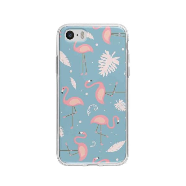 Coque Pour iPhone 5 Motif Flamant Rose - Coque Wiqeo 5€-10€, Estelle Adam, Feuilles, iPhone 5, Motif Wiqeo, Déstockeur de Coques Pour iPhone