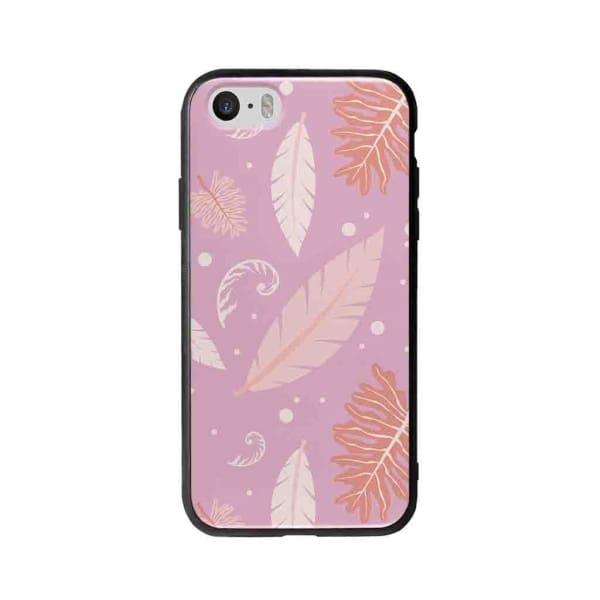 Coque Pour iPhone 5 Nature Rose - Coque Wiqeo 5€-10€, Estelle Adam, Feuilles, iPhone 5, Motif Wiqeo, Déstockeur de Coques Pour iPhone