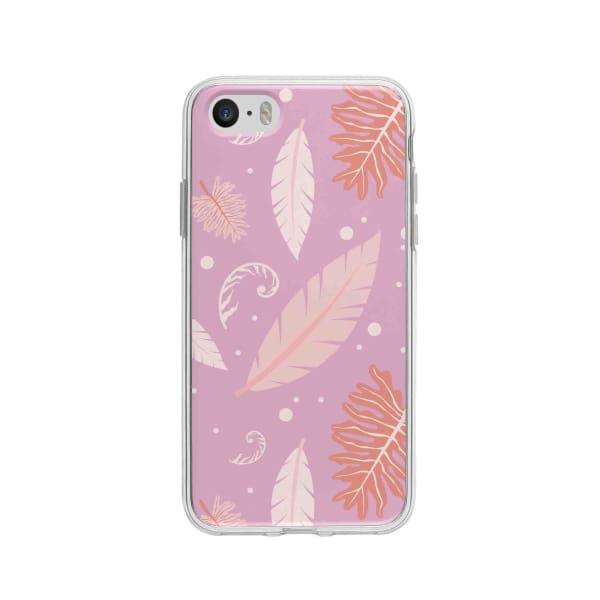 Coque Pour iPhone 5 Nature Rose - Coque Wiqeo 5€-10€, Estelle Adam, Feuilles, iPhone 5, Motif Wiqeo, Déstockeur de Coques Pour iPhone