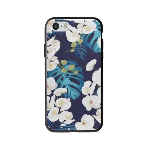 Coque Pour iPhone 5 Orchidée Tropicale - Coque Wiqeo 5€-10€, Albert Dupont, Fleur, iPhone 5, Motif Wiqeo, Déstockeur de Coques Pour iPhone